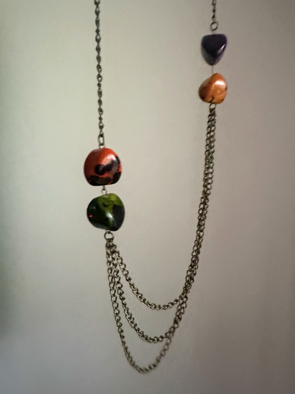 Multicolor Baubles Layered Chain Necklace - Women Jewelry